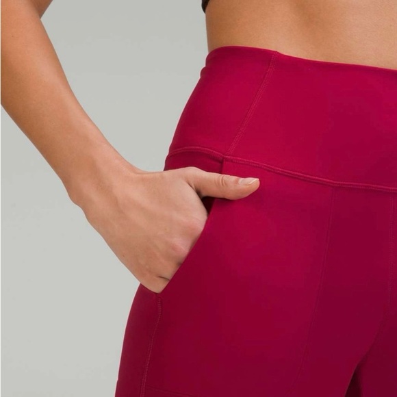 Lululemon Align High-Rise Wide Leg Pant 31” Pomegranate Red Sz 2 Yoga Pants - Picture 4 of 8